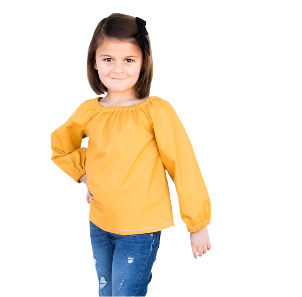 Blusa campesina mostaza – Ackee Tree Clothing