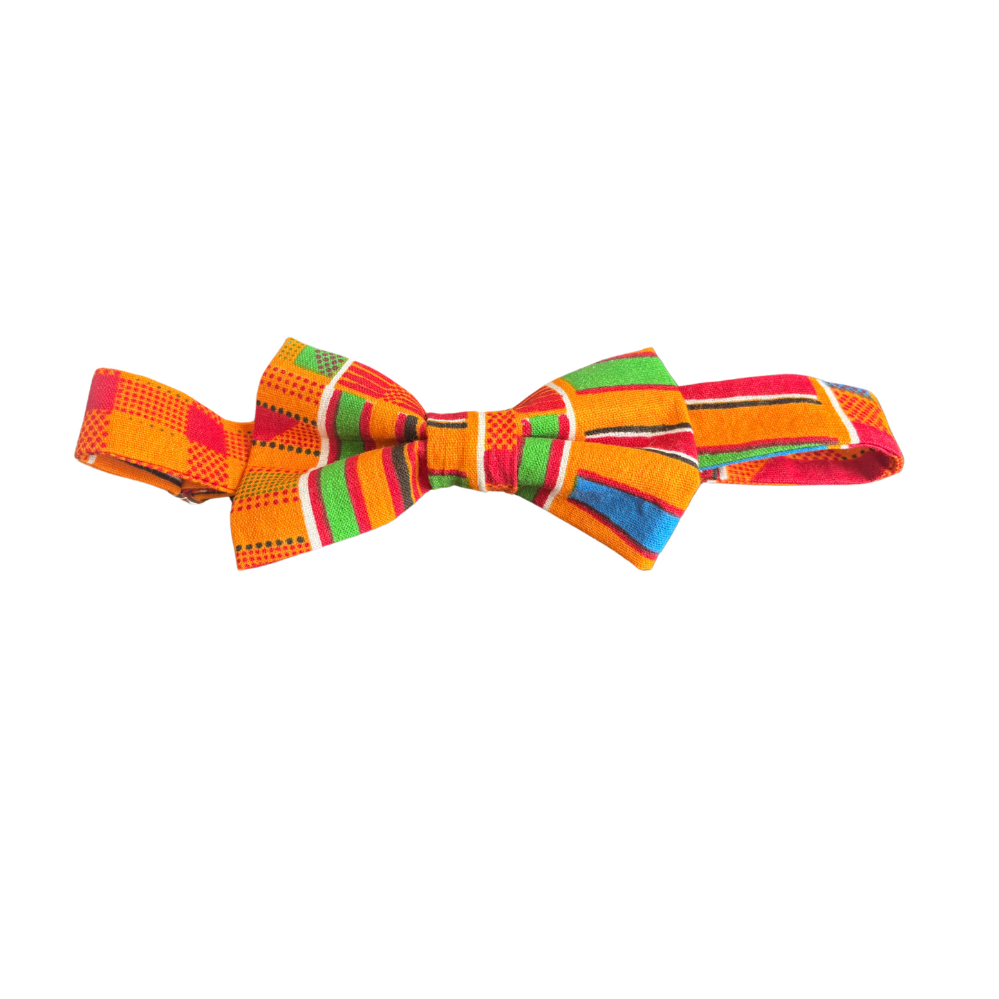 Orange Kente African Bow Tie
