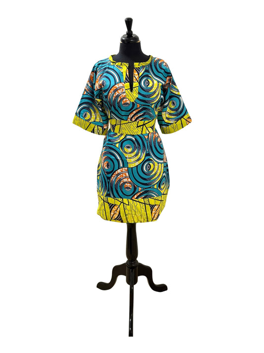 African Ankara Caftan Shift Women’s Dress
