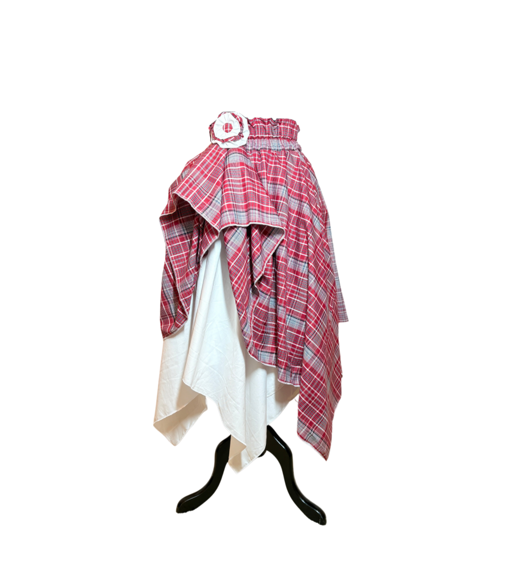 Asymmetrical Hem Jamaican Bandana Skirt One Size S-XL
