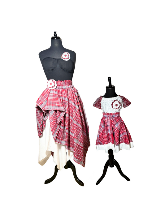 Jamaican Bandana Womens Asymmetrical Skirt & Girls Circle Skirt Cultural Outfits