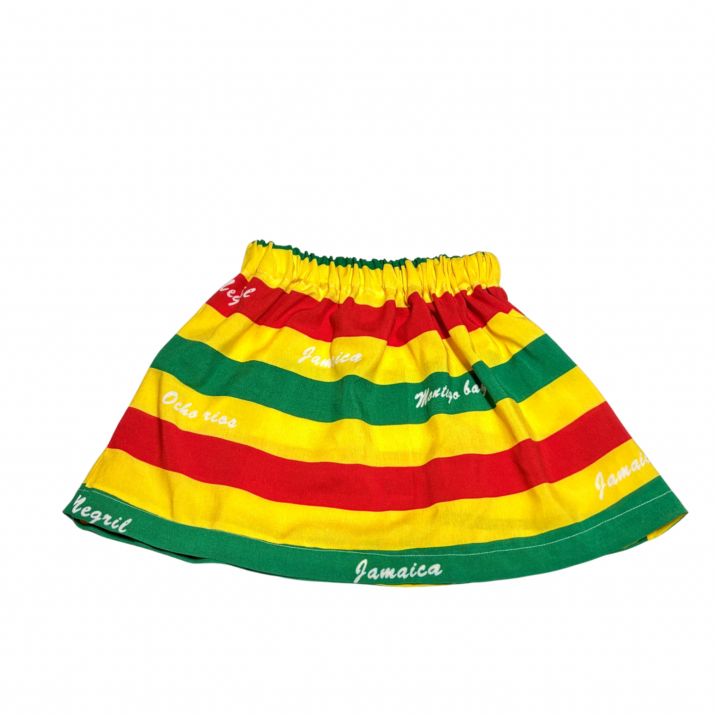 Girl’s Rasta Stripe Jamaican Skirt Set