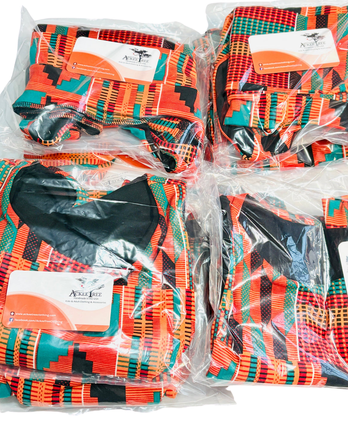 Orange Kente Crop Top