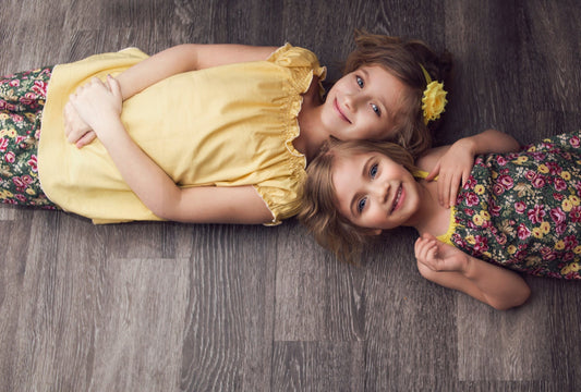 Girls Yellow Boho Peasant Top