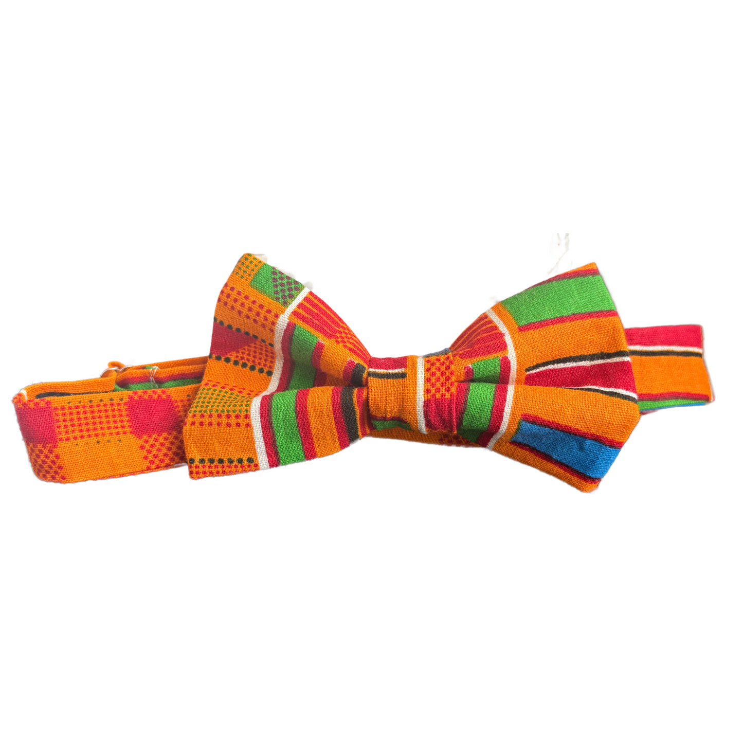 Orange Kente African Bow Tie