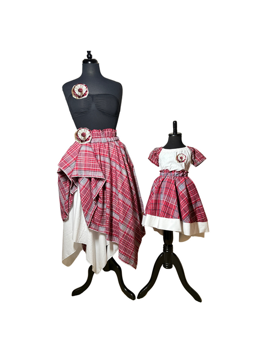 Jamaican Bandana Womens Asymmetrical Skirt & Girls Circle Skirt Cultural Outfits