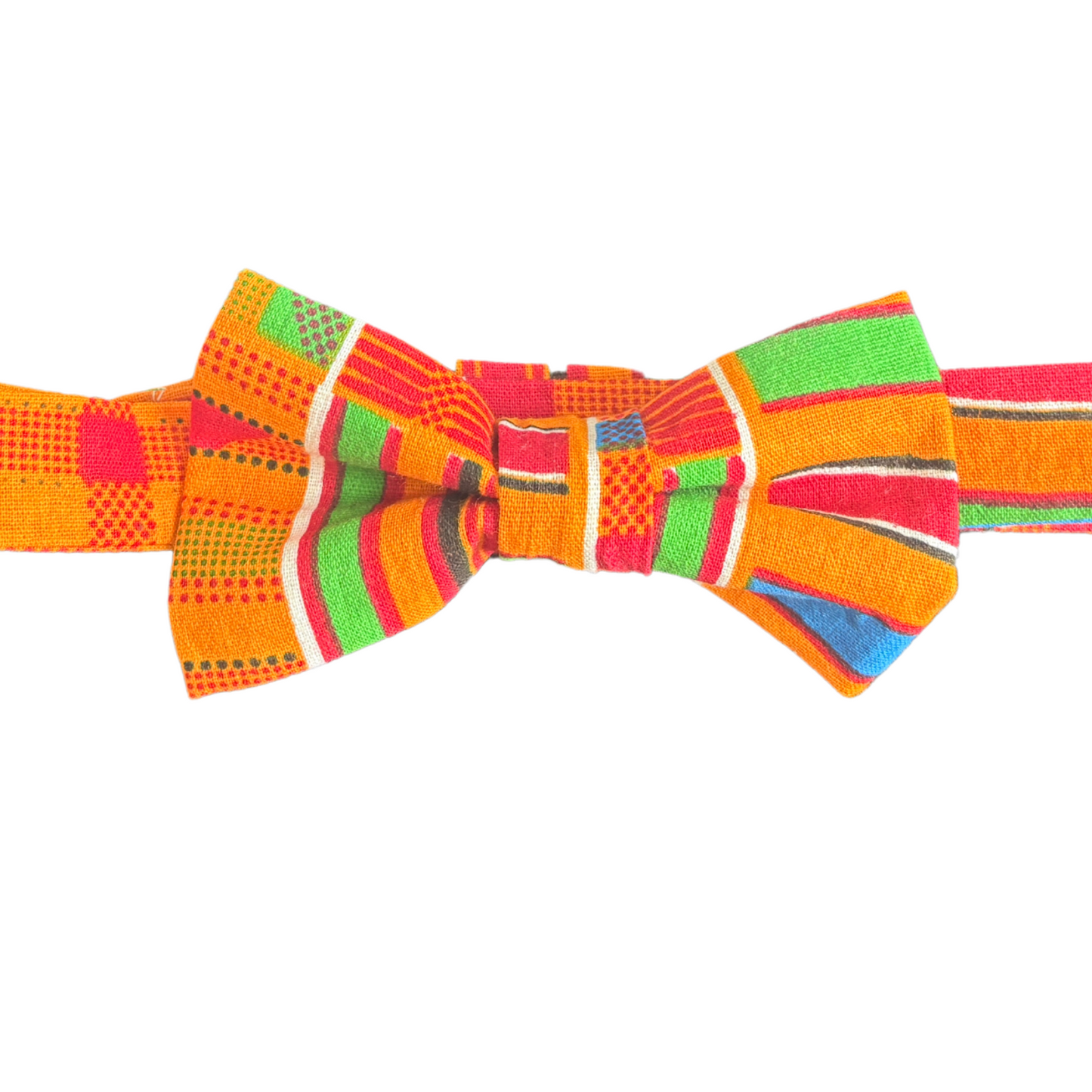 Orange Kente African Bow Tie
