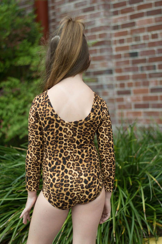 Girls Green Camouflage Leotard