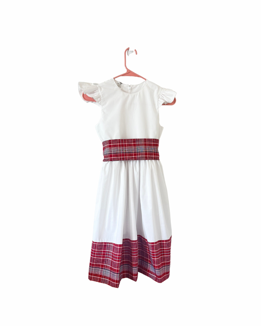 Jamaican Bandana White Dress for Girls