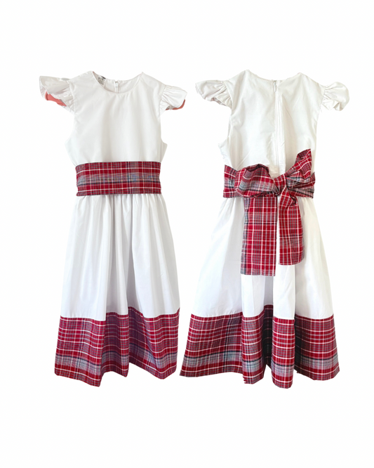 Jamaican Bandana White Dress for Girls
