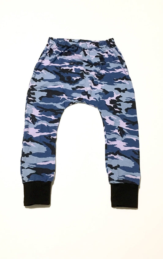 Boys Blue Camouflage Leggings