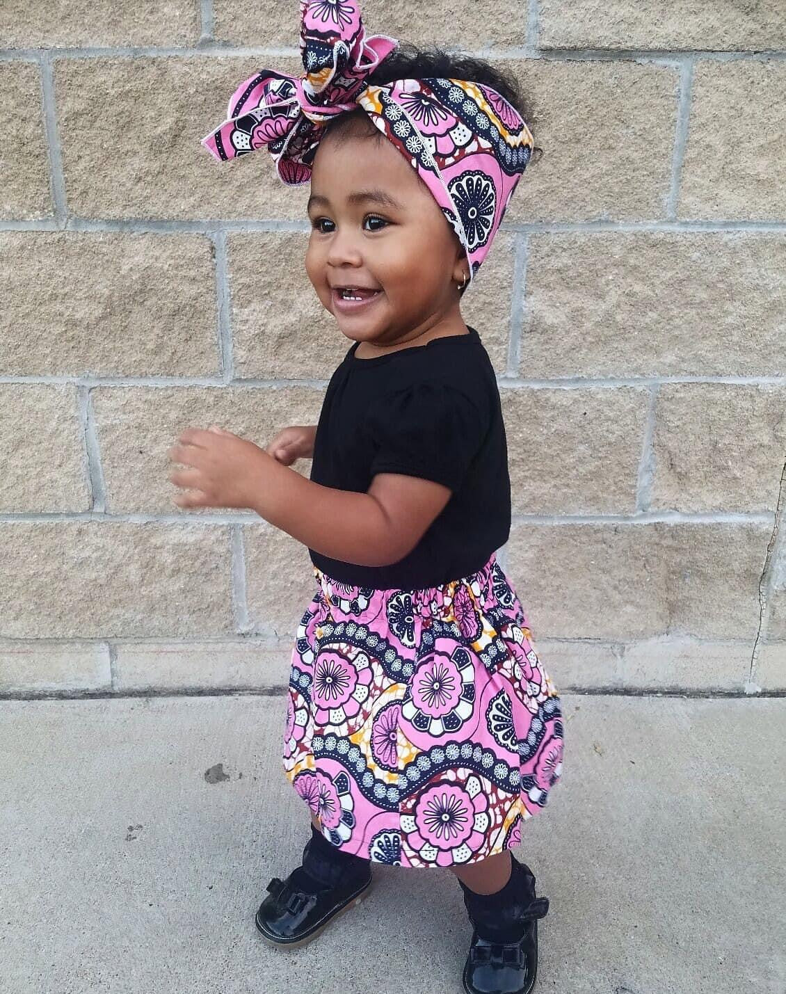 Pink Ankara African Skirt Set