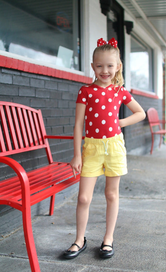 Red with White Polka Dots Leotard
