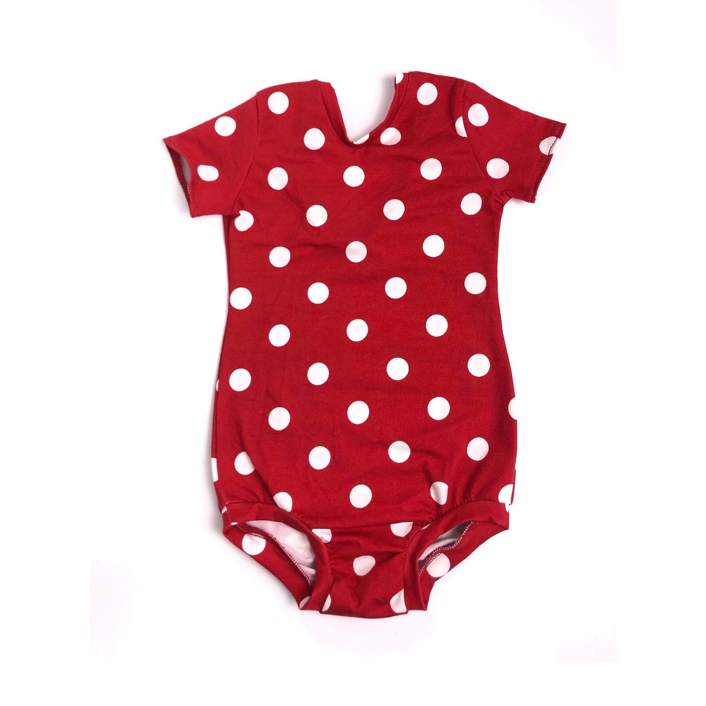 Red with White Polka Dots Leotard