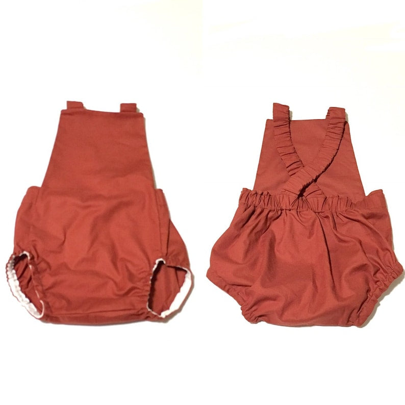 Brown Minimalist Baby Romper