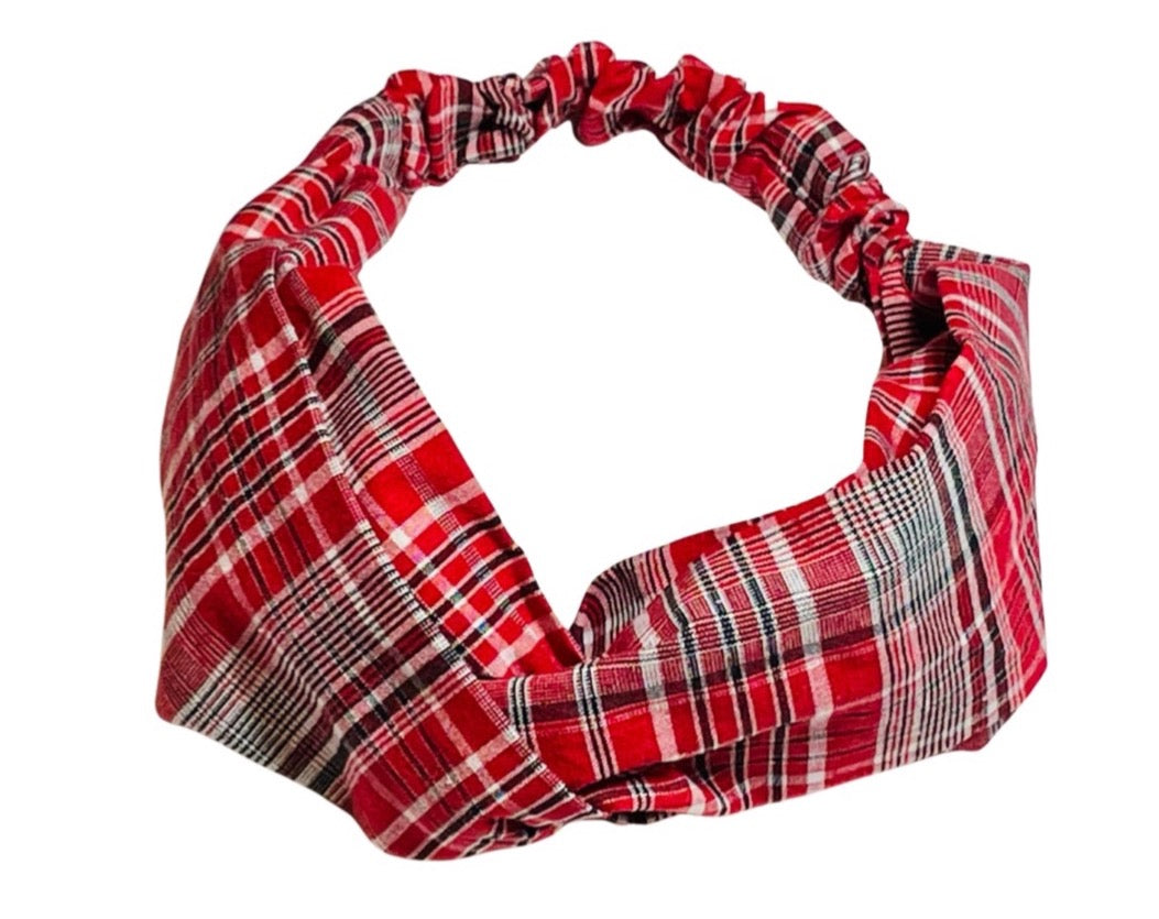 Jamaican Bandana Twisted Knot Headband – Handmade Cultural Accessory for Women & Girls