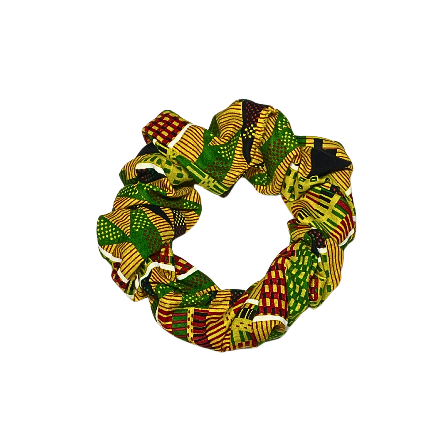 Kente African print hair scrunchie for girls and women
