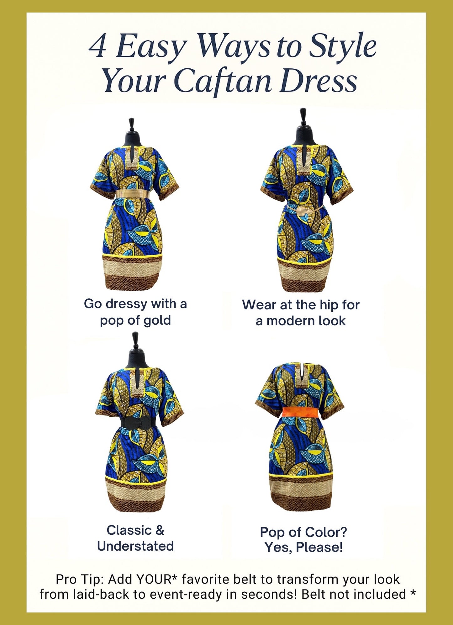 Sankofa Blue Ankara Shift Dress