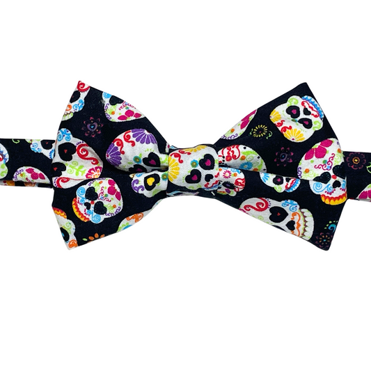 Black Sugar Skulls Bow Tie