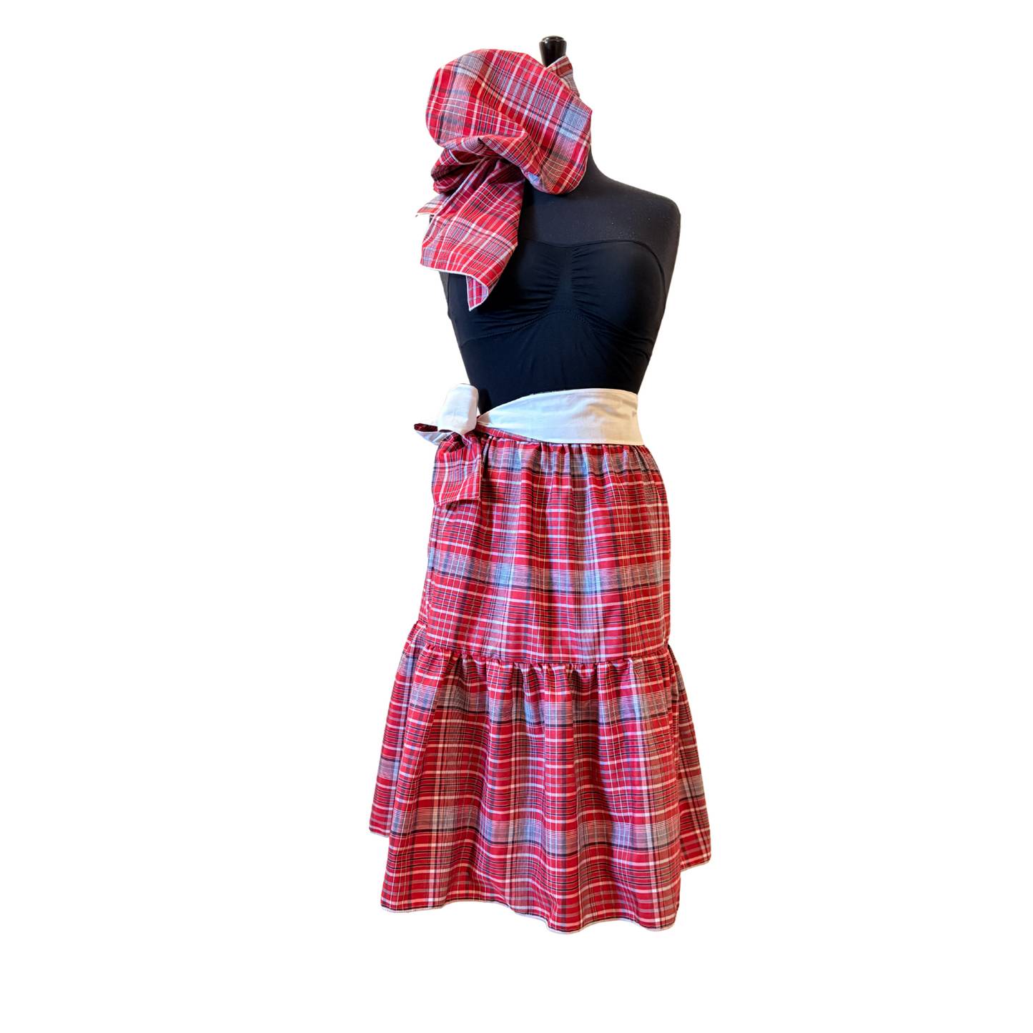 Womens Jamaican Madras Bandana Outfit