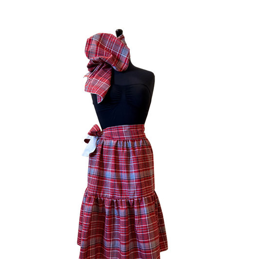 Womens Jamaican Madras Bandana Outfit
