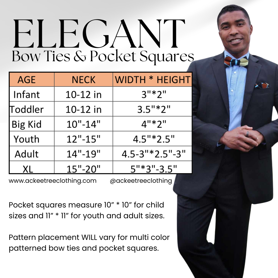 Reggae Roots Bow Tie with Pocket Square