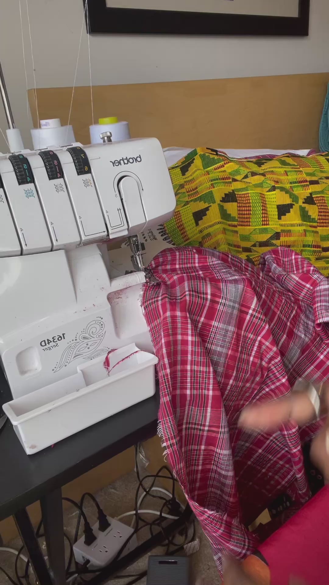 Video showing how to use the Brother 1634D serger to make the Jamaican bandana skirt