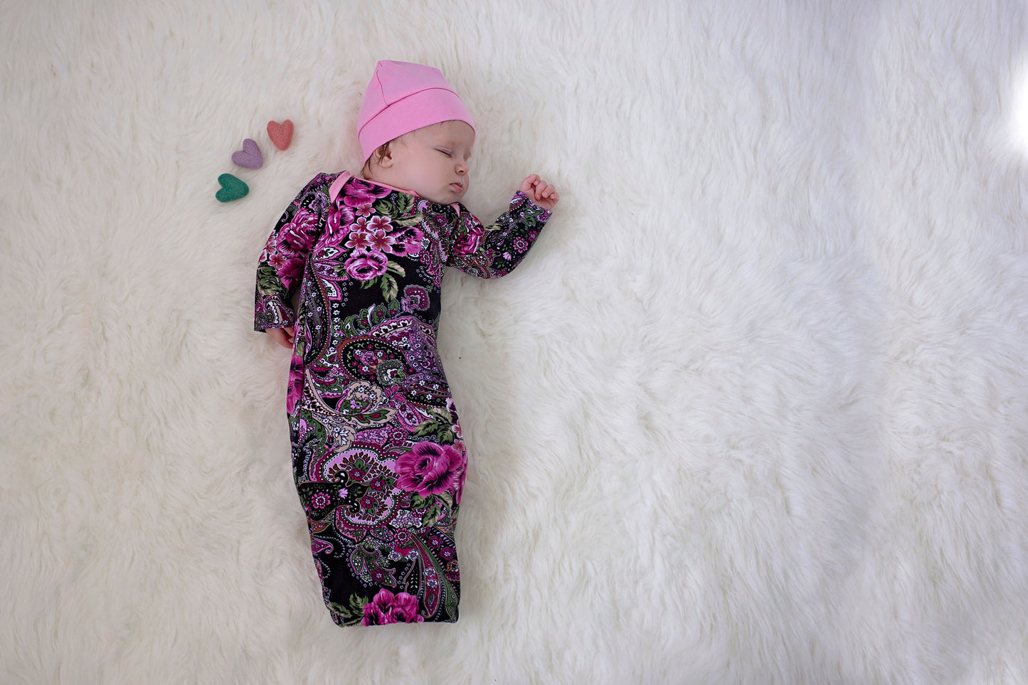 Vestido de bebé floral morado