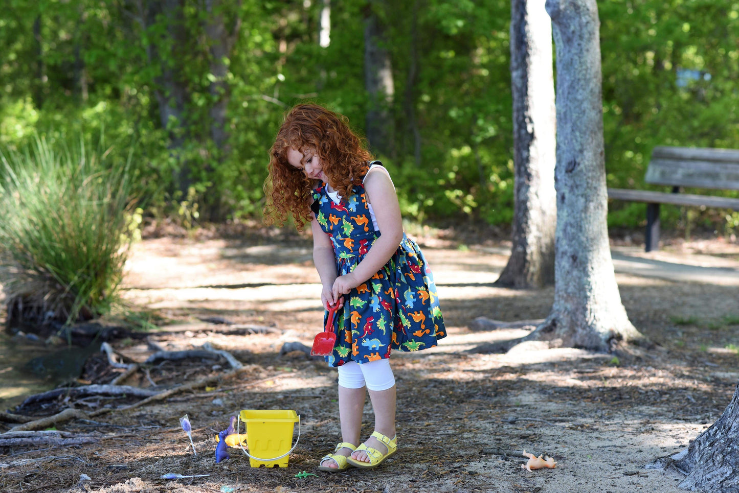 Dinosaur Pinafore Dress