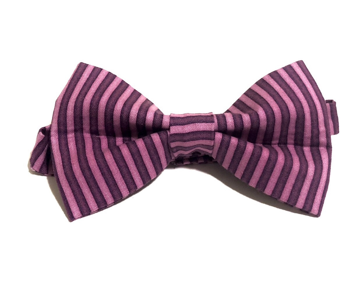 Striped Purple Pre-Tied Bow Tie for Boys and Men. Makes a perfect gift for Christmas or Father’s Day.
