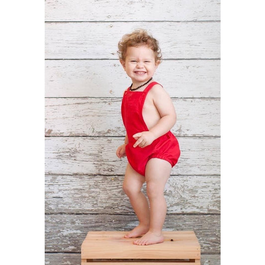 Boys Red Baby Romper