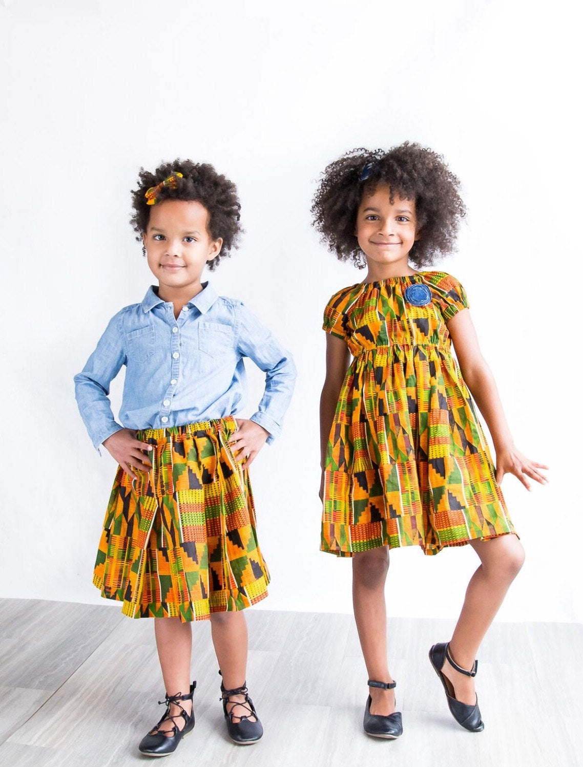 Vestido campesino Kente africano