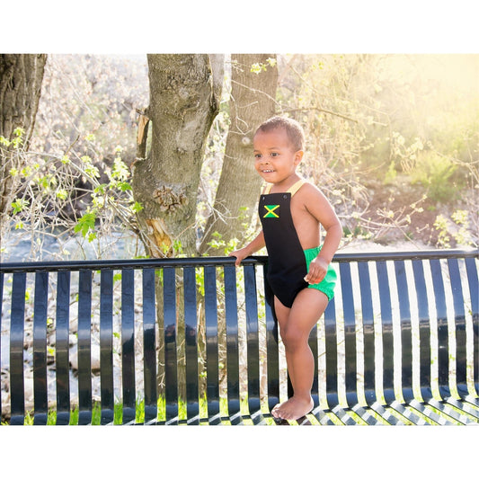 Jamaica Flag Baby Romper