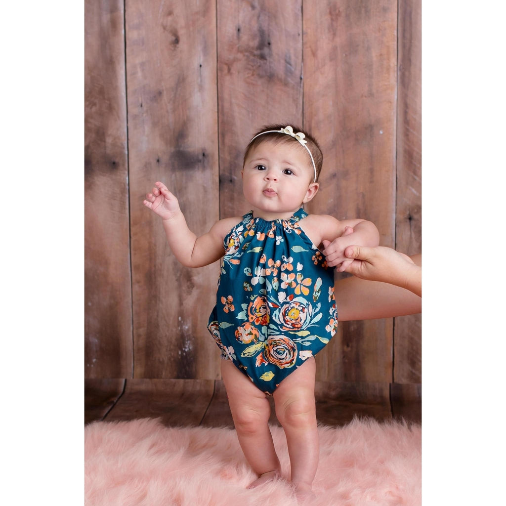 Boho Floral Bubble Romper - Main Image