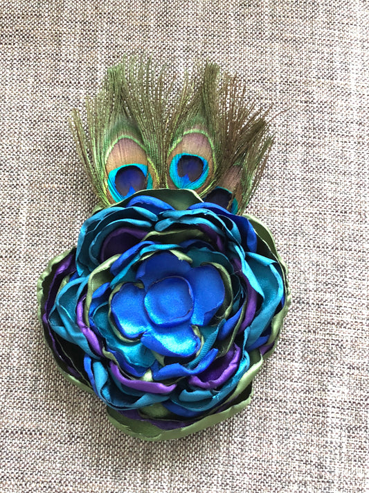 Peacock Hair Clip