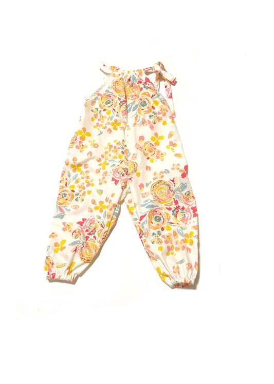 Mono con print de flores mostaza