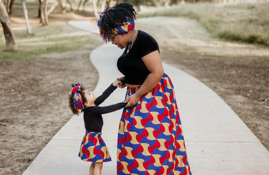 Bow African Skirt Set
