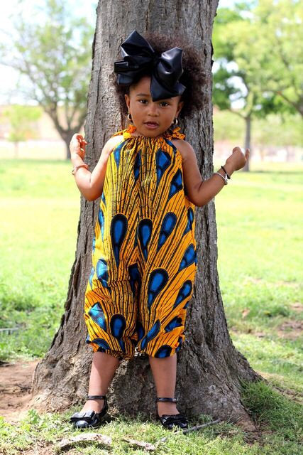 Yellow with Blue Jumpsuit