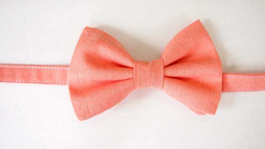 Peach bow ties for boys and men