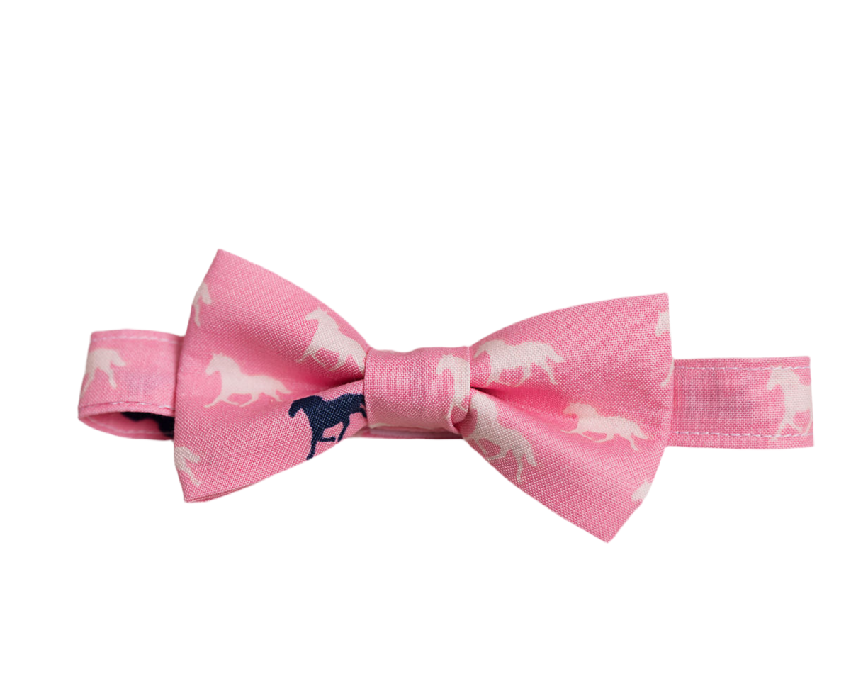 Derby Horses Bow Tie & Pocket Square Set