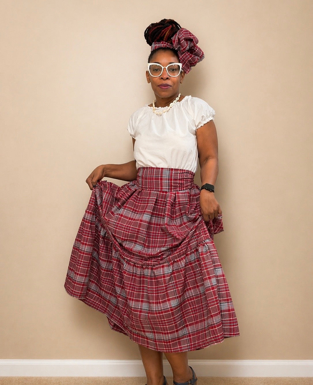 Ladies Jamaican Bandana Dress Set XL / 44 / 2-tiers Ladies Jamaican Bandana Dress Set XL / 44 / 2-tiers