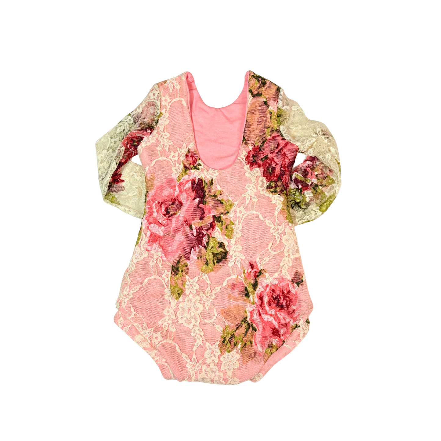 Floral Lace Cream Leotard