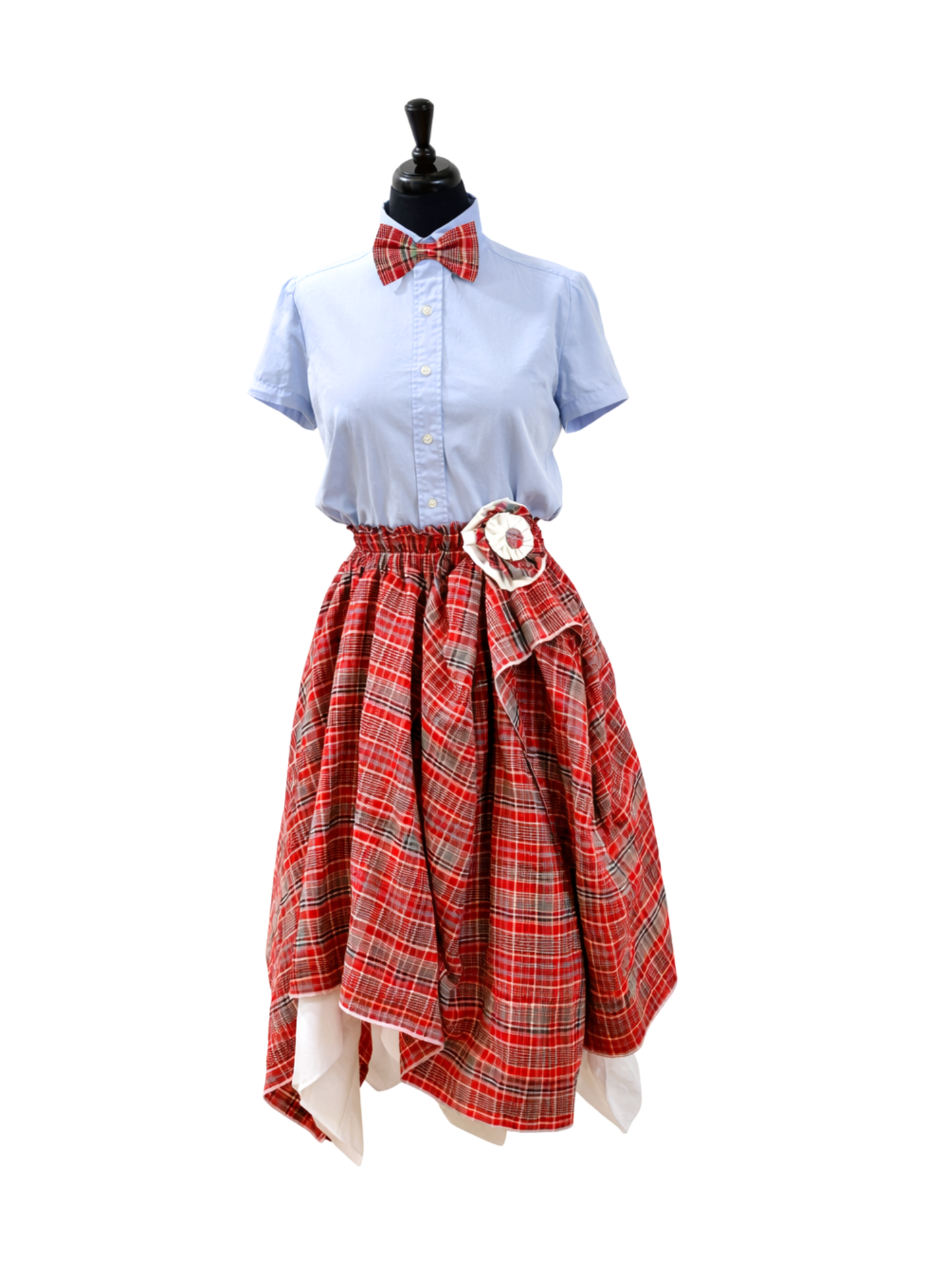 Jamaican Bandana Boho Skirt with Bow Tie