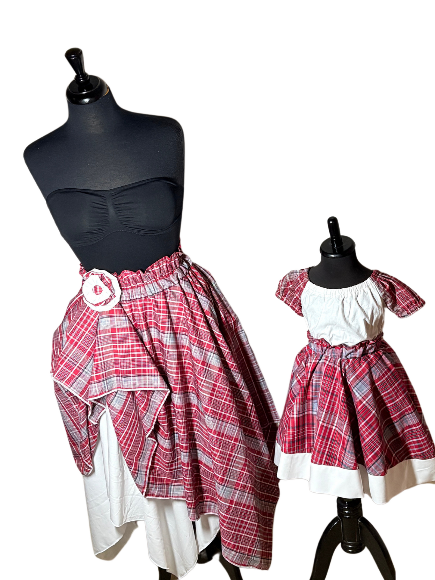 Jamaican Bandana Womens Asymmetrical Skirt & Girls Circle Skirt Cultural Outfits