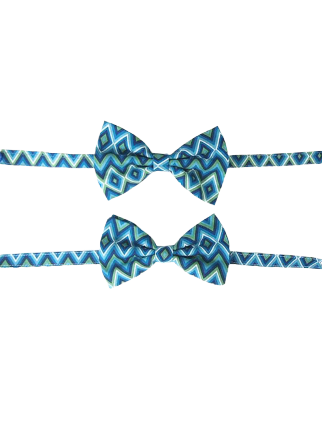 Boys Geometric Blue Bow Tie