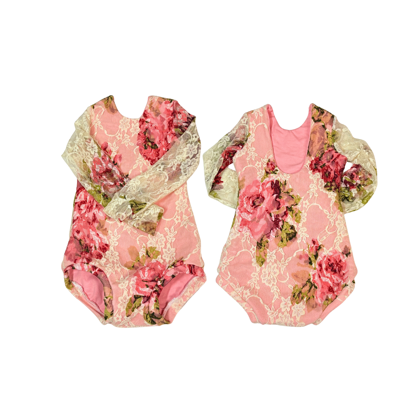 Floral Lace Cream Leotard