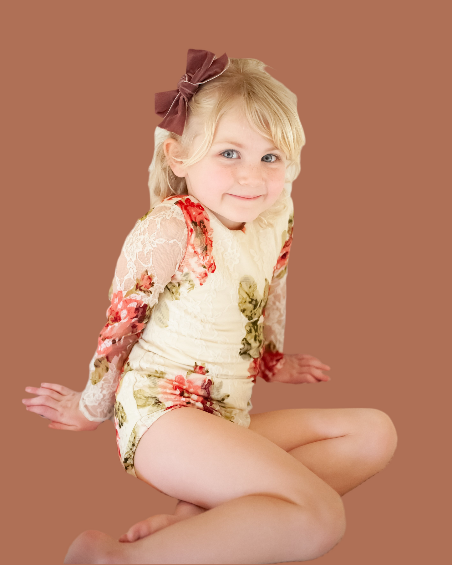 Floral Lace Cream Leotard
