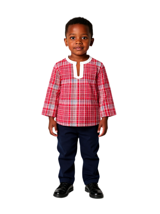 Traditional Jamaican Bandana Boys and Men Tunic Shirt