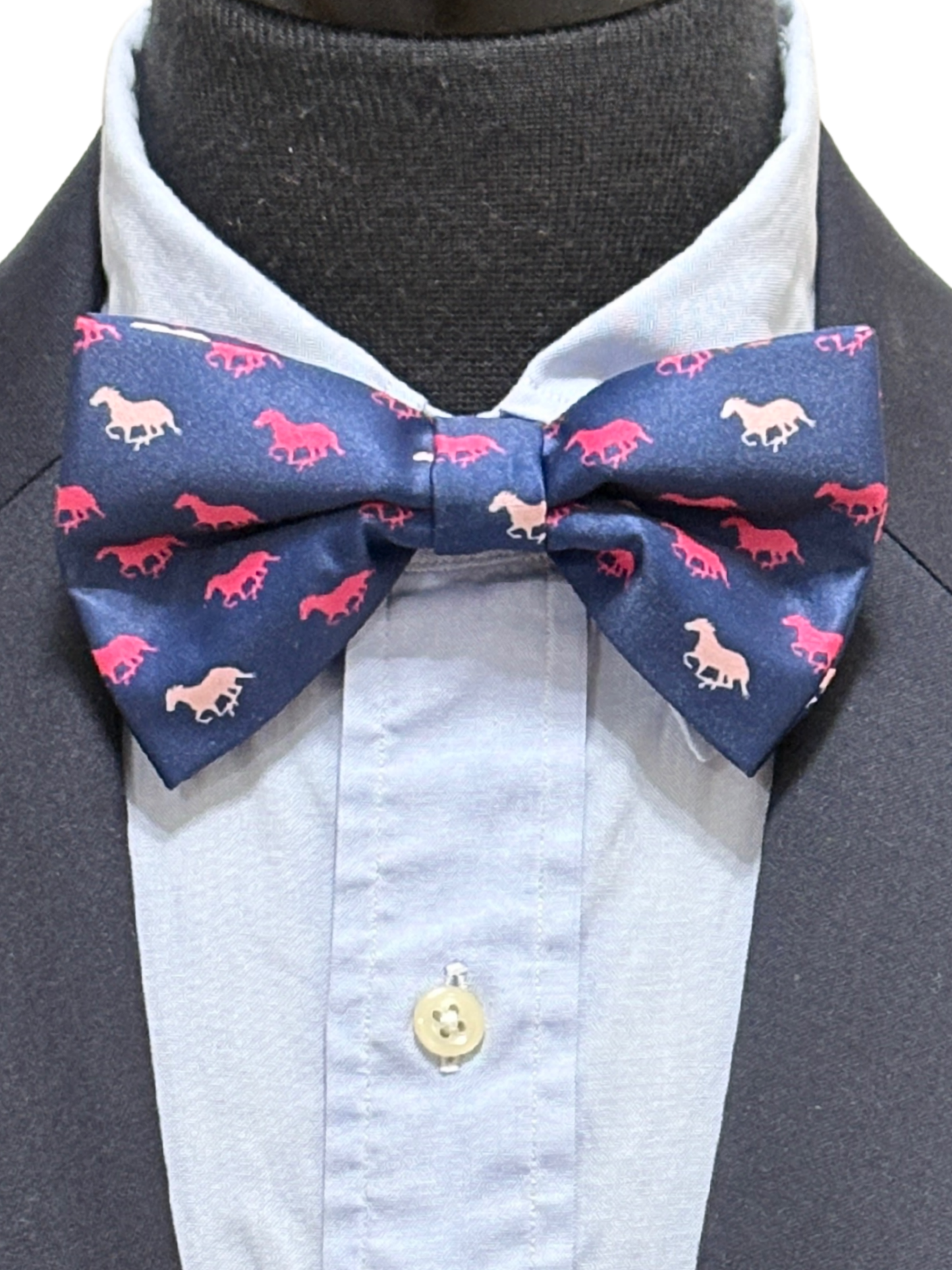 Yellow Satin Horse Theme Bow Tie