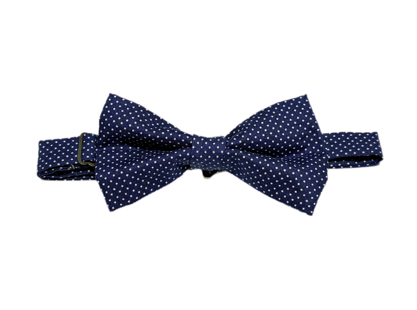 Navy Polka Dots Bow Tie